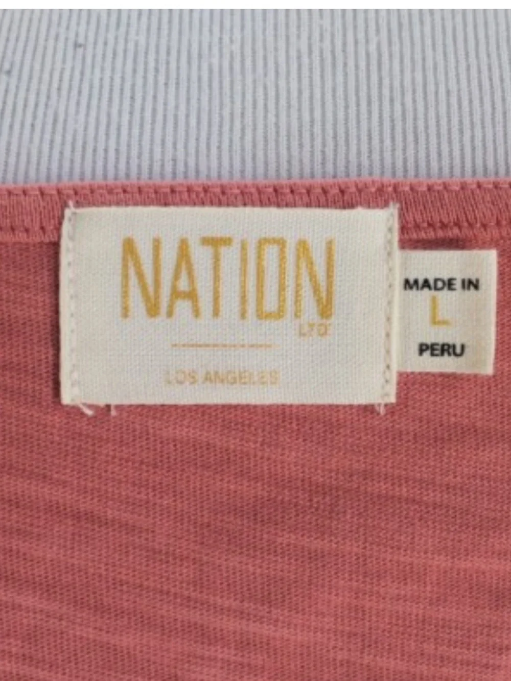 Nation Los Angeles Pink Ruffle Sleeve Women's Top | Size Large - NWOT